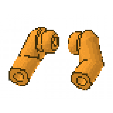 medium orange arm matching left and right pair