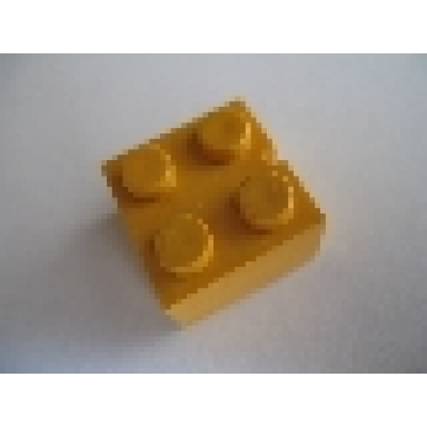 medium orange brick 2 x 2 without bottom tubes slotted with 1 slot
