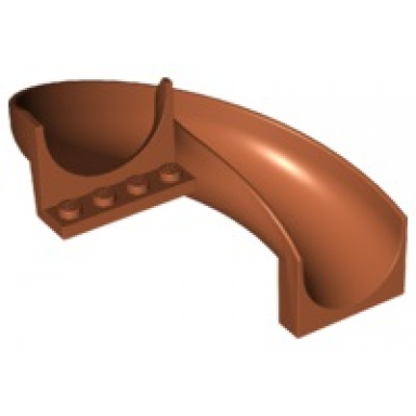 dark orange slide playground 7 x 12 x 8 1 3 curved 180 degrees