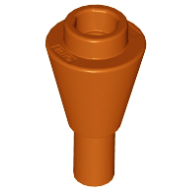 dark orange cone 1 x 1 inverted with bar