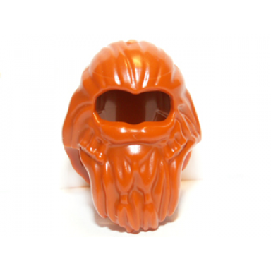 dark orange minifigure hair long with beard tied in sections