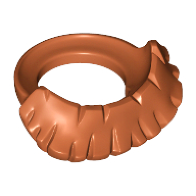 dark orange minifigure beard short flared