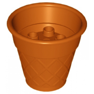 dark orange duplo ice cream waffle cone
