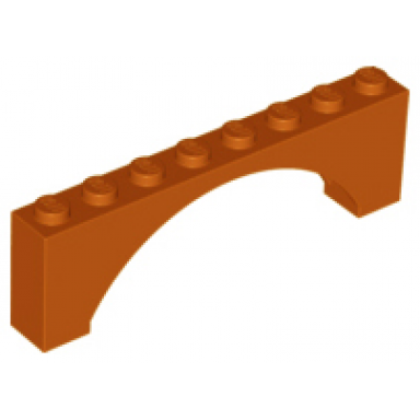 dark orange arch 1 x 8 x 2 raised