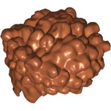 dark orange minifigure hair coiled and mid-length sides