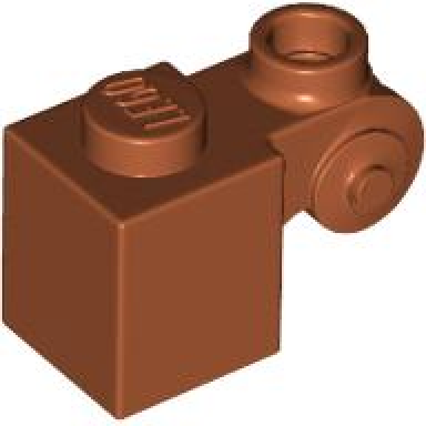 dark orange brick modified 1 x 1 with scroll with hollow stud