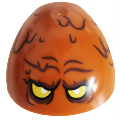 dark orange large figure armor round smooth with clayface face pattern