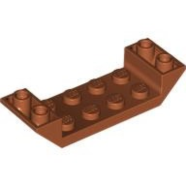 dark orange slope inverted 45 6 x 2 double with 2 x 4 cutout
