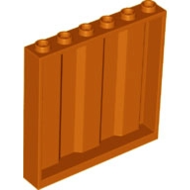 dark orange panel 1 x 6 x 5 with corrugated profile