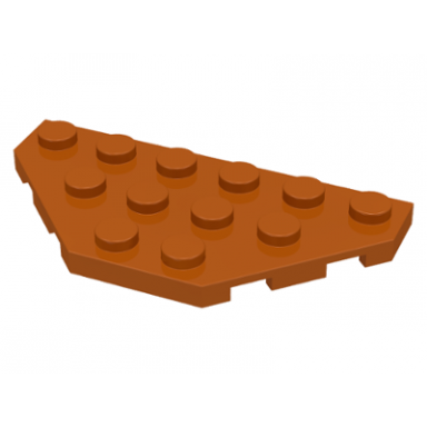 dark orange wedge plate 3 x 6 cut corners