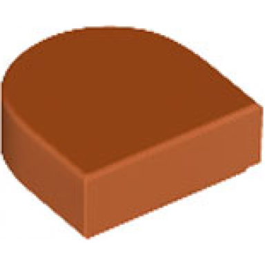 dark orange tile round 1 x 1 half circle extended