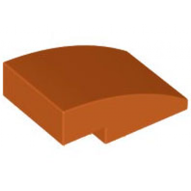 dark orange slope curved 3 x 2