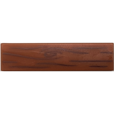 dark orange tile 1 x 4 with wood grain pattern