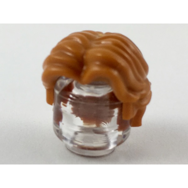dark orange minifigure hair short wavy with center part