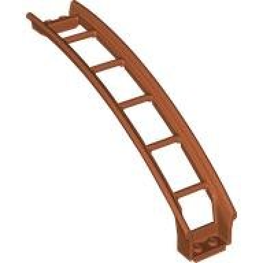 dark orange train track roller coaster ramp large upper part 6 bricks elevation