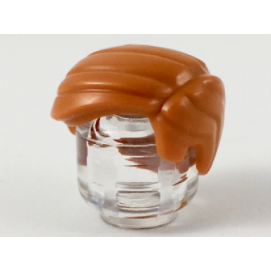 dark orange minifigure hair combed sideways with short sideburns