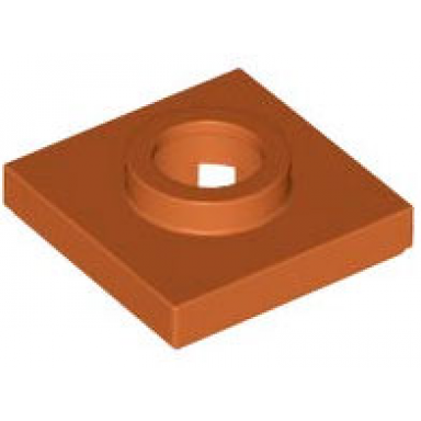 dark orange turntable 2 x 2 square base