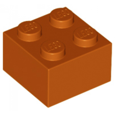 dark orange brick 2 x 2