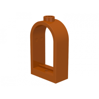 dark orange window 1 x 2 x 2 2 3 with rounded top
