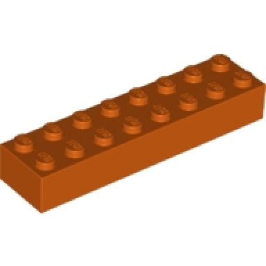 dark orange brick 2 x 8