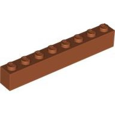 dark orange brick 1 x 8