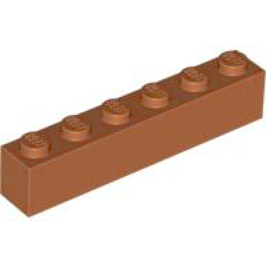 dark orange brick 1 x 6