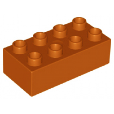 dark orange duplo brick 2 x 4
