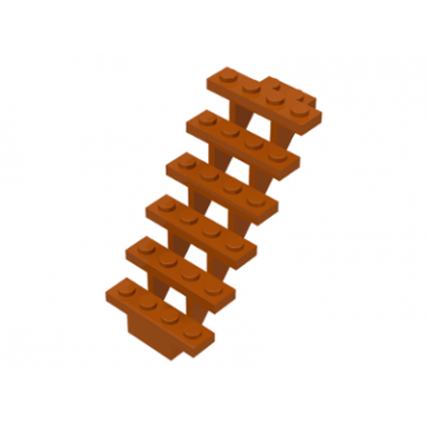 dark orange stairs 7 x 4 x 6 straight open