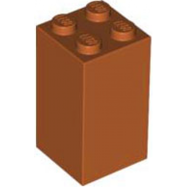 dark orange brick 2 x 2 x 3