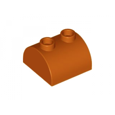 dark orange slope curved 2 x 2 double with 2 hollow studs