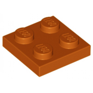 dark orange plate 2 x 2