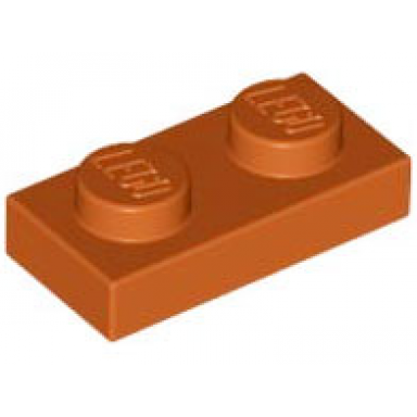 dark orange plate 1 x 2