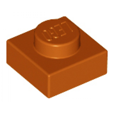 dark orange plate 1 x 1