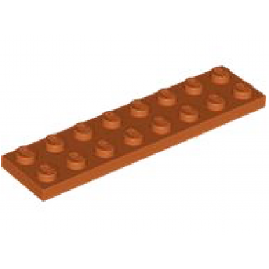 dark orange plate 2 x 8