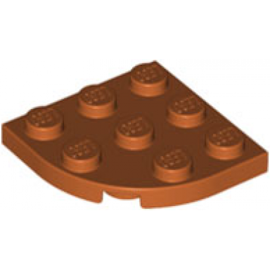 dark orange plate round corner 3 x 3