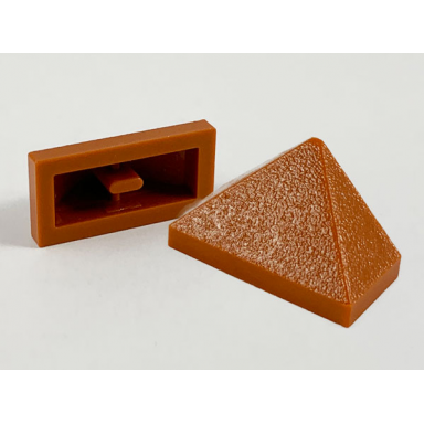 dark orange slope 45 2 x 1 triple with inside bar