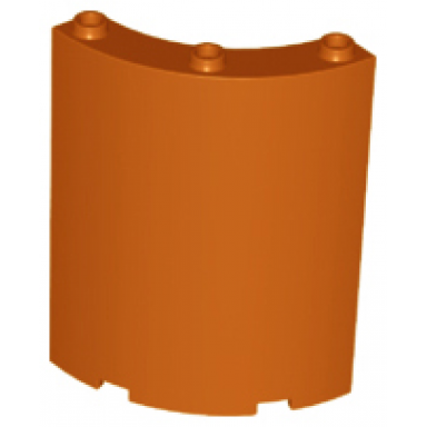 dark orange cylinder quarter 4 x 4 x 6