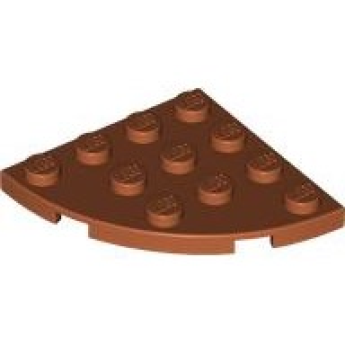 dark orange plate round corner 4 x 4