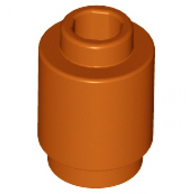 dark orange brick round 1 x 1