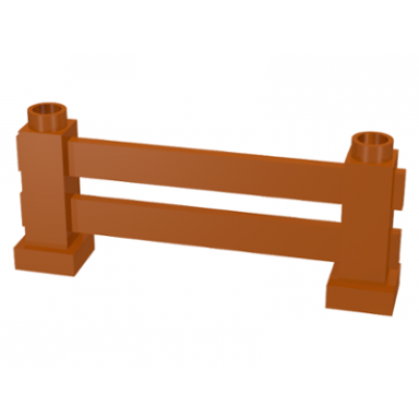 dark orange duplo fence 1 x 6 x 2 farm