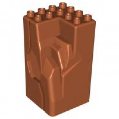 dark orange duplo rock 4 x 4 x 6