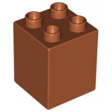 dark orange duplo brick 2 x 2 x 2