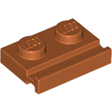 dark orange plate modified 1 x 2 with door rail