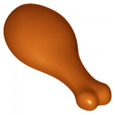 dark orange turkey drumstick 20mm with round opening on back