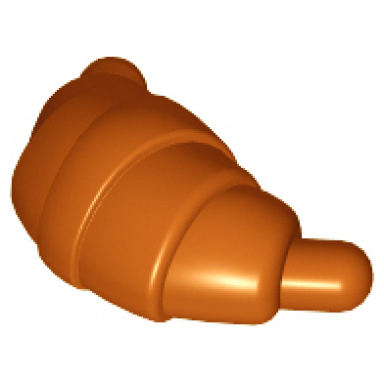 dark orange croissant with rounded ends