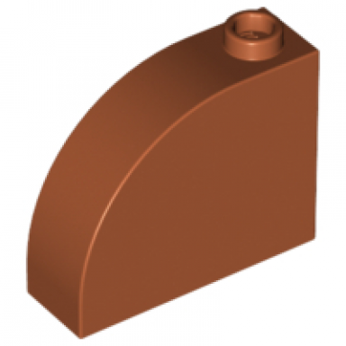 dark orange slope curved 3 x 1 x 2 with hollow stud