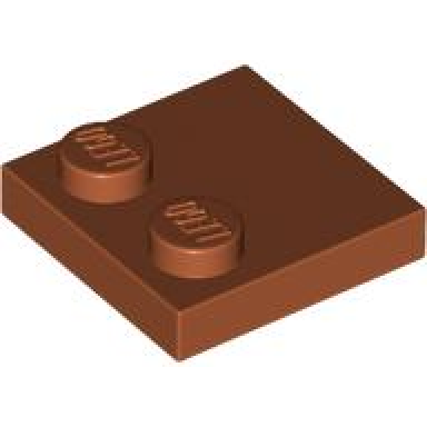 dark orange tile modified 2 x 2 with studs on edge