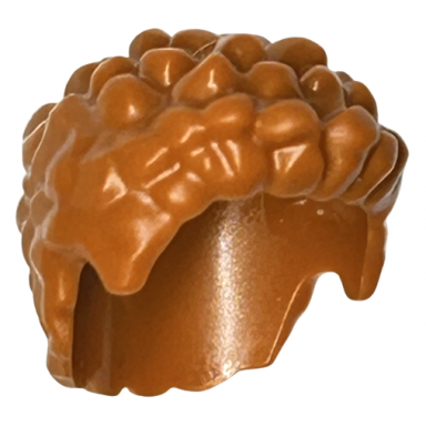 dark orange minifigure hair coiled and short