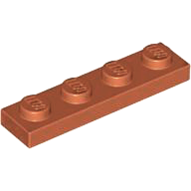 dark orange plate 1 x 4