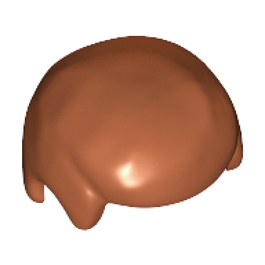 dark orange minifigure hair male smooth